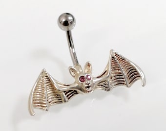 Bat Belly jewelry - Cute belly ring - Bat belly jewelry - 925 Sterling silver belly jewelry - Gothic Belly piercing - Surgical steel