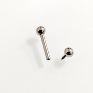 Straight barbell body piercing jewelry Titanium, 16g, 1.2mm, internal threading, hypoallergenic, Tragus, rook,eyebrow, septum, nipple, daith