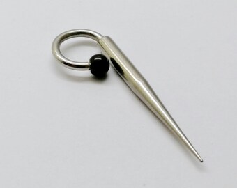 Extra Long Spike Titanium Circular Barbell, 14g, Horseshoe Septum Ring