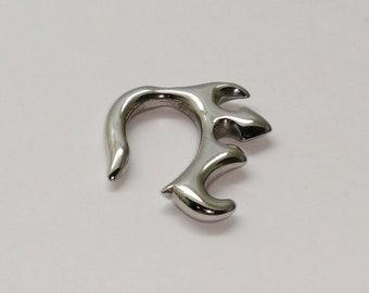 1 paire Vert Jade Organique Pierre Buffalo Pincher bouchons d/'oreille Jauges U Forme #8