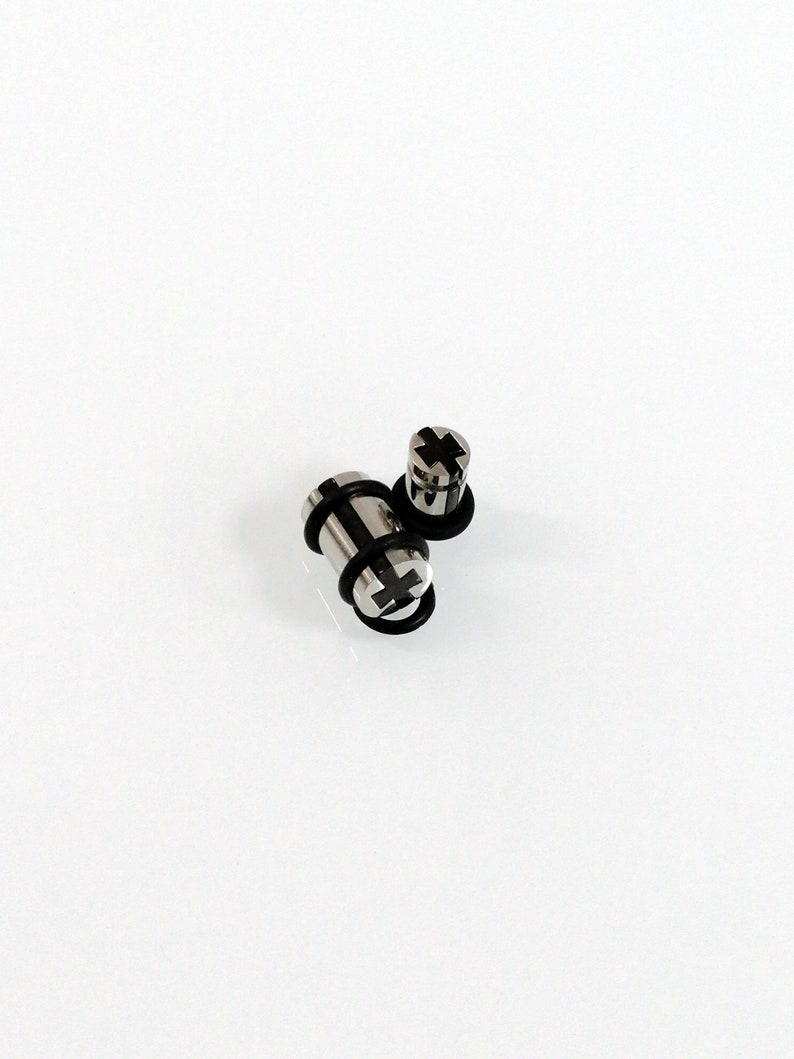 Chirurgische Stahl Kreuz Ohrstecker Messgerate 6mm 8mm Etsy