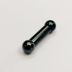 Black Barbell bar Gauge, 6mm Extreme body jewelry, Balls - Surgical steel Ear weight. Body piercing, earlobe, septum, Heavy barbell. 2g