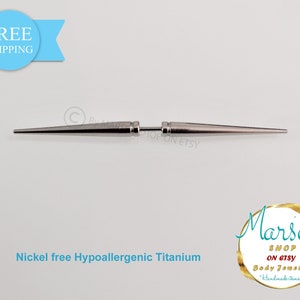 16g long Spikes Barbell. Nickel free Titanium, very Long spikes Unique extreme spikes barbell Body jewellery. Septum, ear, nipple,lope,helix