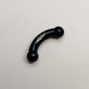 Ear weight. Black curved Barbell, Heavy body jewelry, Gauge -Titanium  Body piercing, earlobe, septum, Extreme barbell 4mm, 5mm, 6mm 8mm,