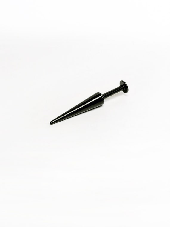 Long Black Spike Labret Body Piercing Jewelry, TITANIUM, Lip Long Black Spike Labret Body Piercing Jewelry, TITANIUM, Lip