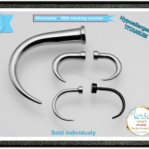 Dilatatore per lobi delle orecchie, dilatatore per orecchie in titanio, senza nichel, dilatatore per orecchie, dilatatore per orecchie, artiglio per orecchie, gioielli per dilatatori per orecchie, dilatatore per piercing
