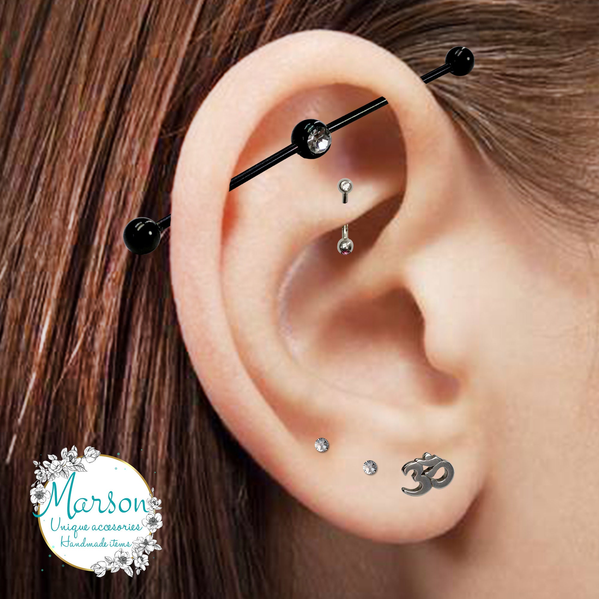 Piercing Per Lingua E Capezzoli 14G - Barbell Dritto In Acciaio Inox, Lunghezze 8-20mm, Con Palline - Foto 4