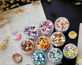 Sealing Wax Beads Set – 100+ Colors – Premium Wax Melts for Wedding Invitations, Gifts, Branding & More