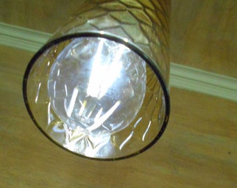 Glass Pendant Ceiling Light, with an Amber Drinking Glass Shade