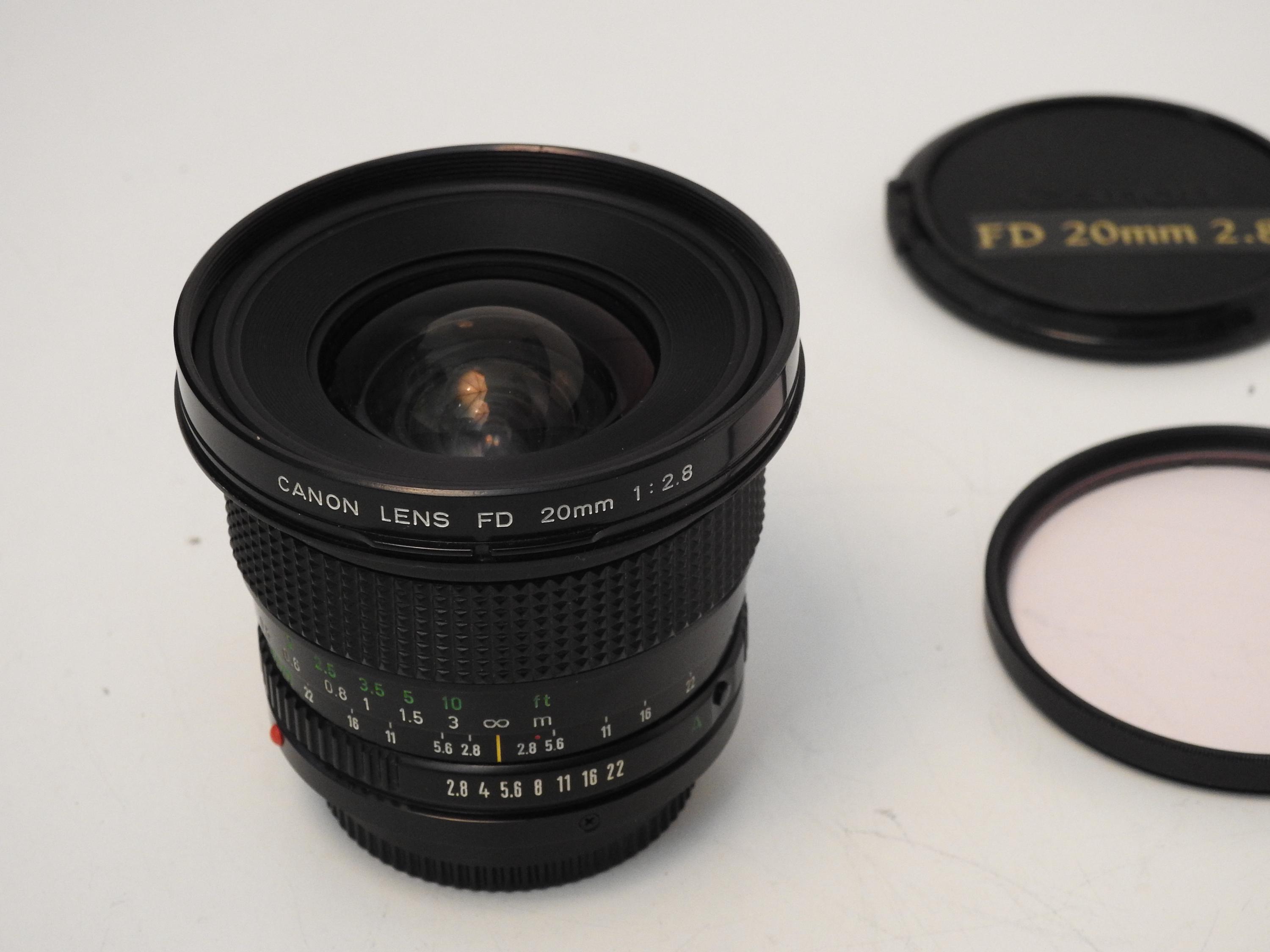 CANON LENS FD 20mm 1:2.8 S.S.C 初期型 〇マーク付き 単焦点レンズ
