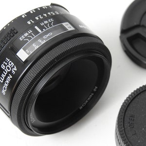 Nikkor AF 50mm f 1.8 Ai-s Nikon Wide Prime Full Frame Lens Auto and Manual Focus Screw Driven
