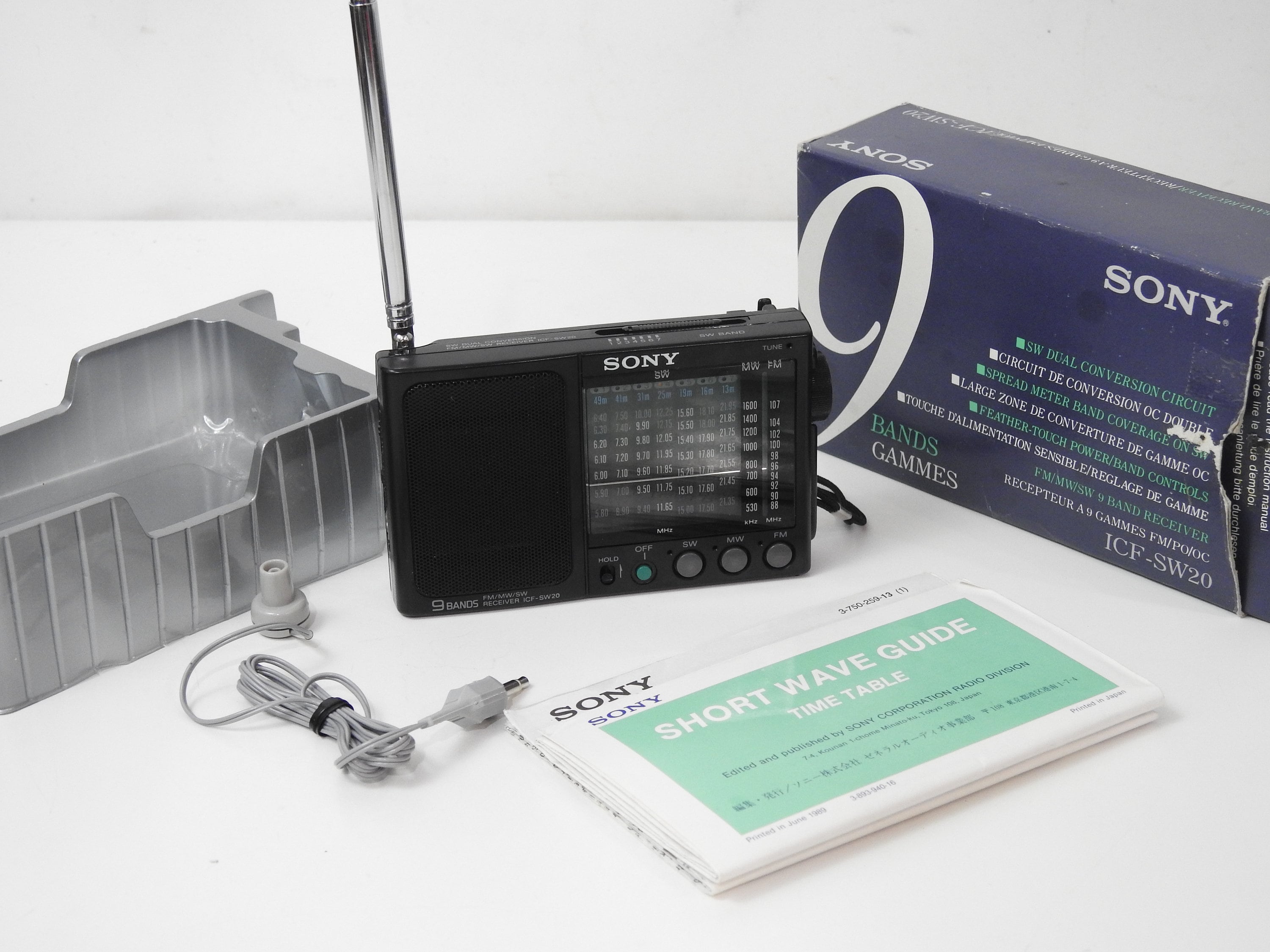 Sony ICF-SW20 FM/MW/SW 9 Band Portable Short Wave Radio