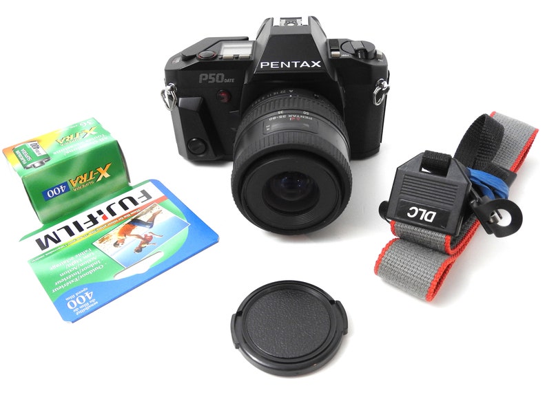 PENTAX P50 Date SLR film camera with Pentax 35-80 Lens Color Film image 1