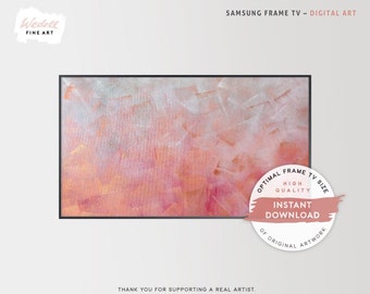 Samsung marco de arte de tv, cielo, pintura abstracta, copos de nieve, imagen abstracta minimalista, descarga digital, arte digital para tv