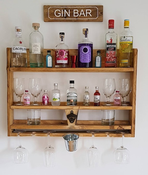 A man cave must, our DELUXE MODEL a Complete Storage Solution For Your Wine, Spirit & Pint Beer Glasses. It Has Character and Charm.