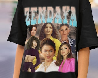 Retro graphic T-shirt Zendaya, uniseks vintage print