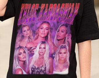 Camisa retrô Khloe Kardashian, camiseta Khloe Kardashian com estampa vintage dos anos 90, roupas Khloe Kardashian, moletom Khloe Kardashian Crewneck
