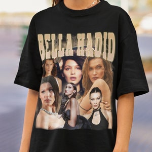Bella Hadid Retro shirt, Bella Hadid Vintage print T-Shirt, Bella Hadid Unisex Clothing, Bella Hadid Summer days, Bella Hadid Gift