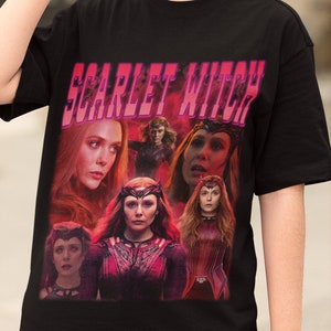 Scarlet Witch Retro shirt, Wanda Maximoff Vintage 90&#39;s print T-Shirt, Scarlet Witch Unisex Clothing, Scarlet Witch Sweatshirt