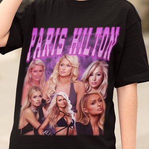Paris Hilton Retro shirt, Paris Hilton Vintage 90&#39;s print T-Shirt, Paris Hilton Unisex Clothing, Paris Hilton Sweatshirt, Paris Hilton Gift