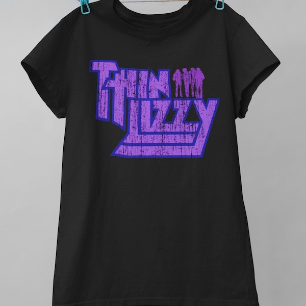 Thin Lizzy Distressed Design Band shirt, Thin Lizzy Vintage print T-Shirt