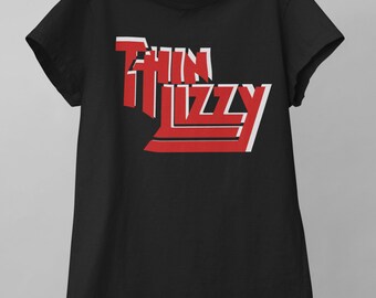 Camiseta com o logo vintage do Thin Lizzy