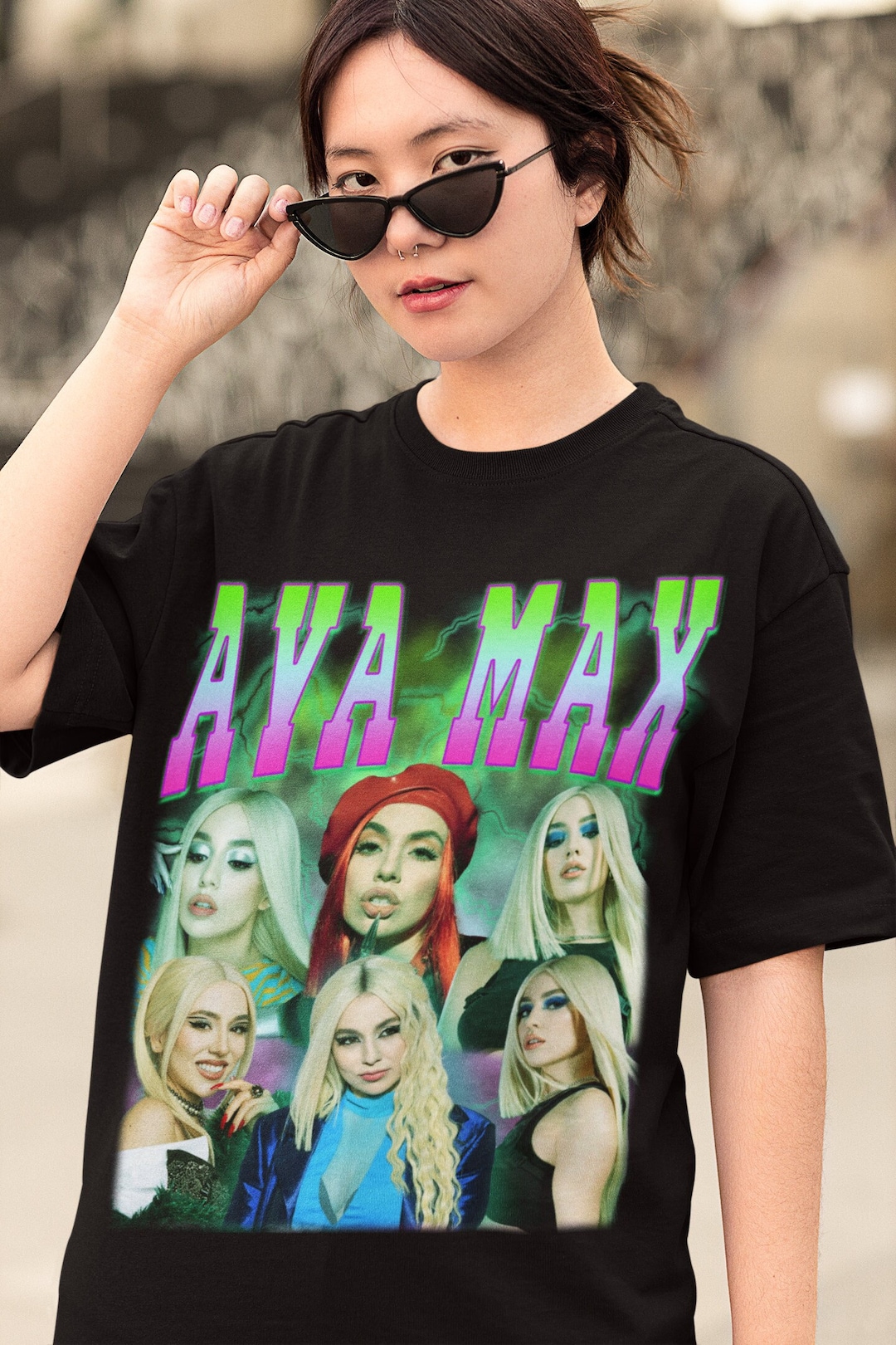 T-shirt Ava Max Classique - Unisexe - Tailles S à 5XL - Noir - Neuf Avec étiquettes