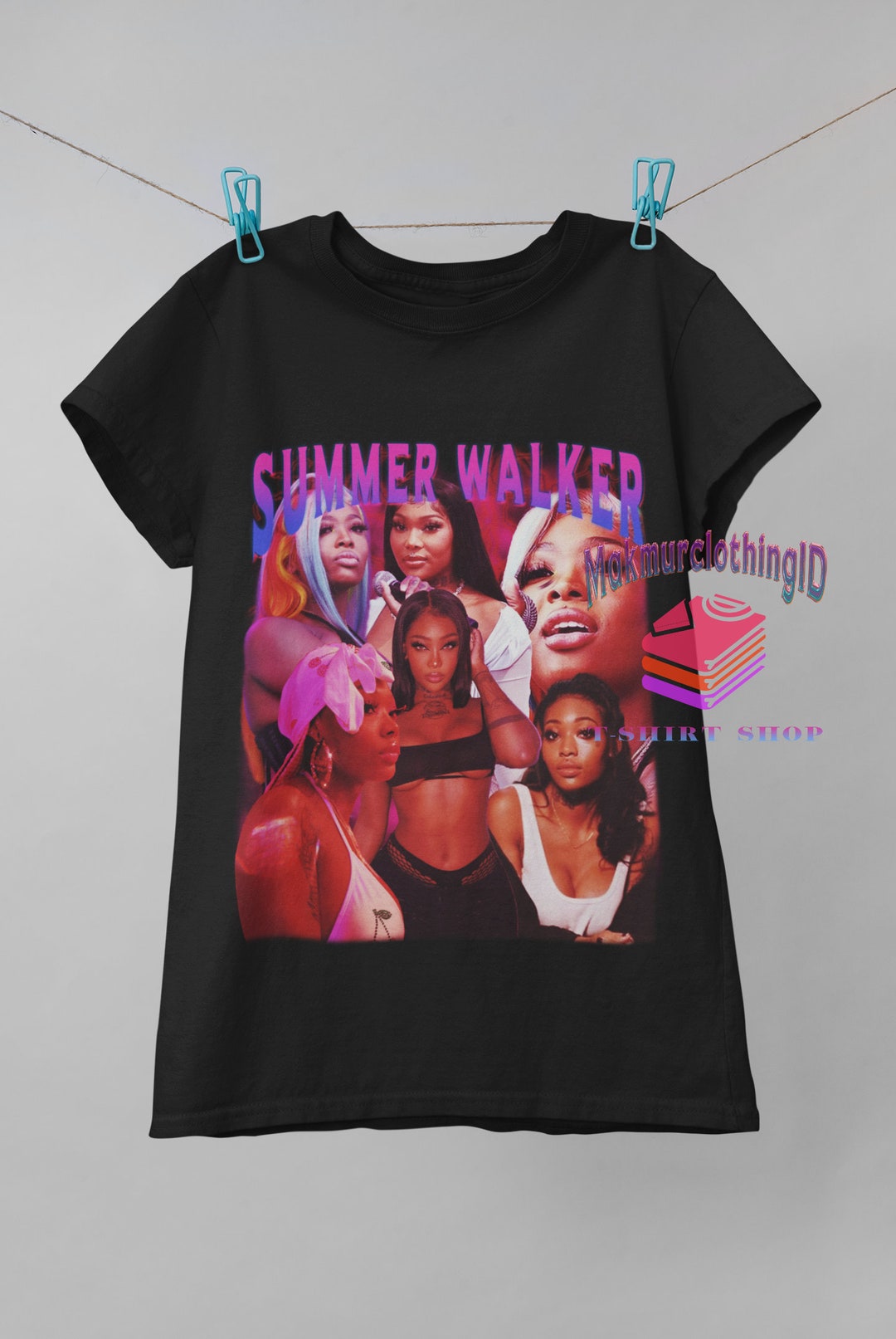 Summer Walker Shirt, Summer Walker Rapper Hip Hop Vintage Print T-shirt ...