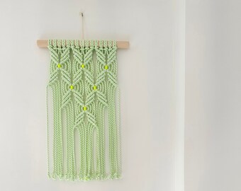 Macrame Wall Hanging with Neon Pop