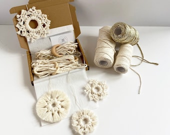 D.I.Y. Macrame Snowflakes - Small