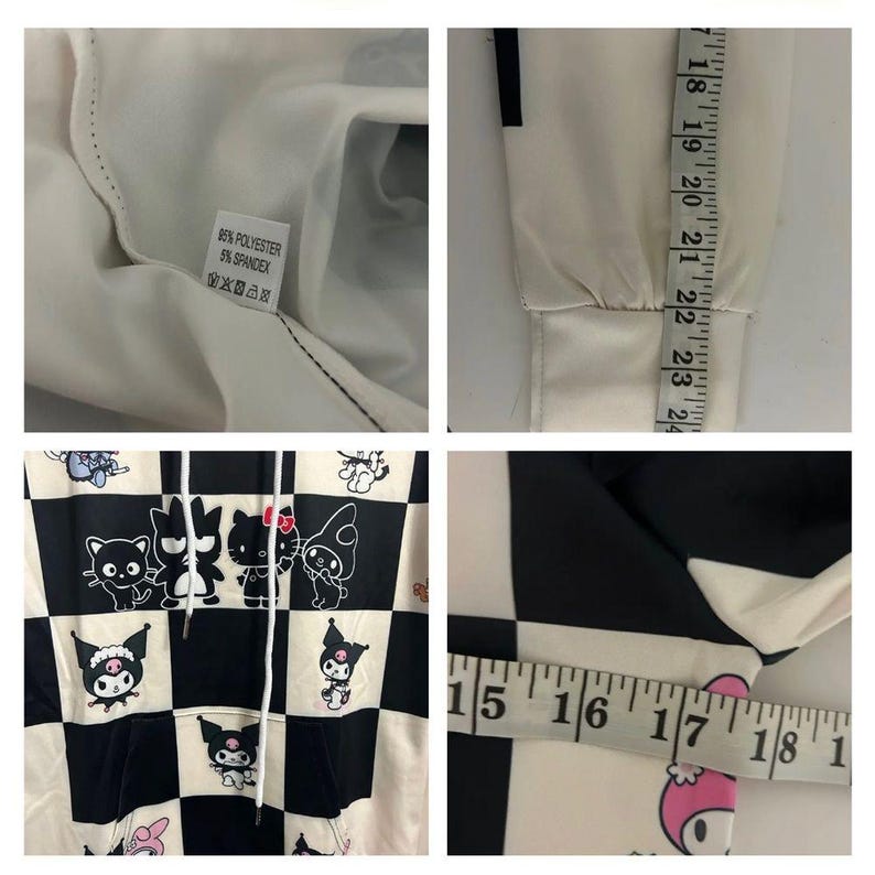 Women/Juniors Hello Kitty & Kuromi Melody Hoodie Size Small image 3