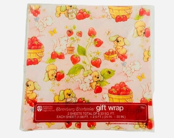 Strawberry Shortcake Pink rare-wrapping paper