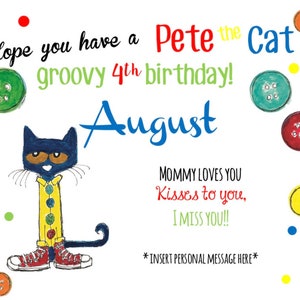Pete the Cat Geburtstagspostkarte
