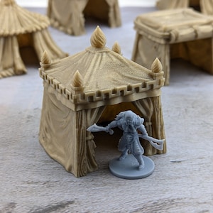 Small Tent (Variant A) | Empire of Scorching Sands 15mm/28mm/32mm Desert Terrain for D&D, Wargames, Tabletop Gaming