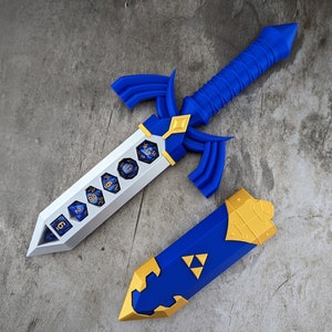 Master Dice Sword | Dice included! | Storage for 2 sets of TTRPG dice | optional text engraving