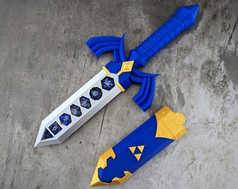 Espada Master Dice / Dados incluidos / Almacenamiento para 2 juegos de dados TTRPG / Grabado de texto opcional