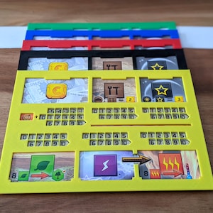 x5 Terraforming Mars Improved Player Board Overlays / Frames | 3D printed board game accessories