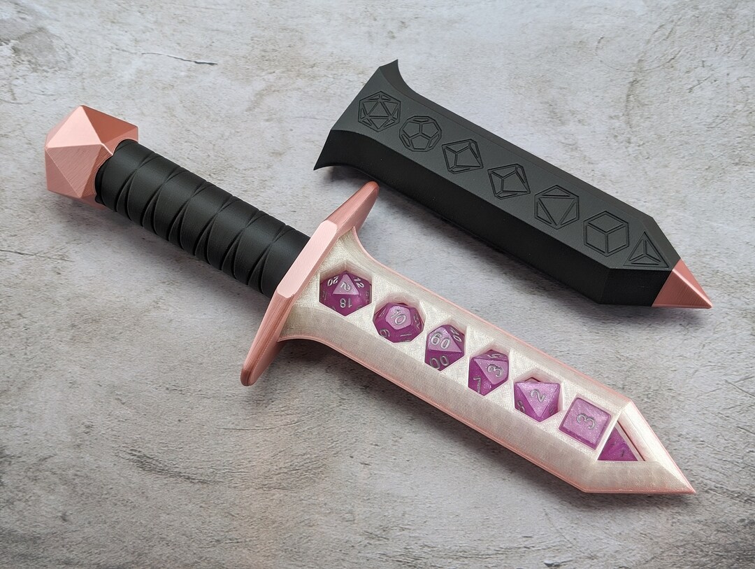 Dice Holding Dagger Customizable Color Scheme Dice Etsy