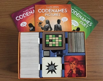 Organizador de juegos 3 en 1 Codenames para Original, Pictures y Duet / Solución de almacenamiento impresa en 3D