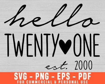 Download 21st Birthday Svg Etsy