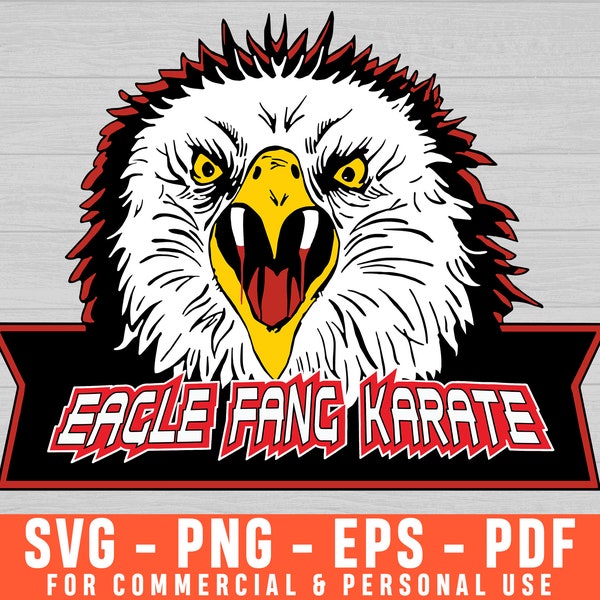 Eagle Fang Karate Svg, Cobra Kai Svg, Karate Svg, Eagle Svg, Fang Karate Svg, Eagle Fang Karate Logo Png Cut Files Vinyl Clip Art Download