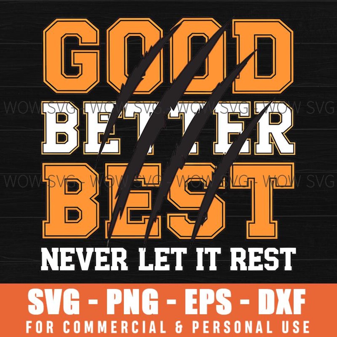 Good Better Best Motivational Svg Png Inspirational Bear Graphic ...