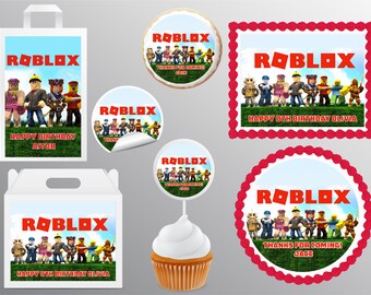 Roblox Bag Toppers Etsy - roblox bags toppers instant download roblox toppers printable roblox treat bags roblox treat tags