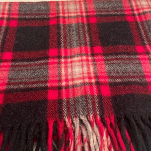 Vintage Pendleton Woolen Mills Plaid Wool Throw Blanket