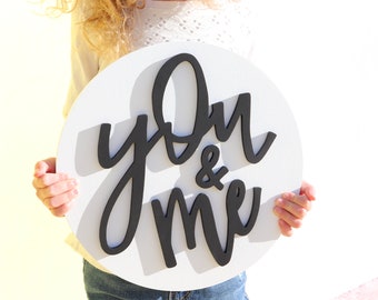 you and me   you & me valentines sign 12 inch Finding Foley findingfoley finding_foley