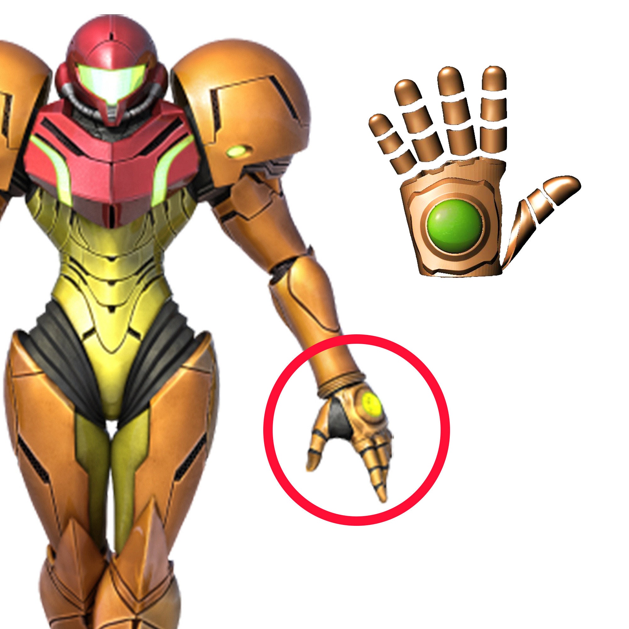 Adjustable Samus Armor 3D Model for Cosplay - Hand - Etsy