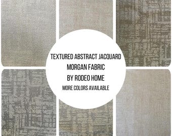 Morgan Fabric | Textured Abstract Jacquard Fabric | Drapery & Curtain Fabric and Upholstery Fabric