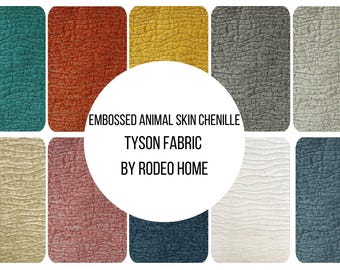 Tyson Fabric | Embossed Animal Skin Chenille Fabric | Upholstery Fabric