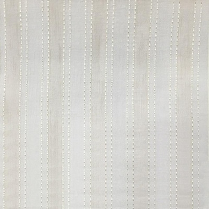 May include: White fabric with a subtle texture and a pattern of evenly spaced vertical lines of small white dots.