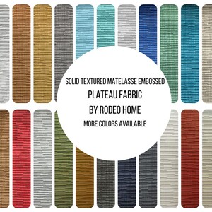 Plateau Fabric | Solid Textured Matelasse Embossed Fabric | Drapery & Curtain Fabric and Upholstery Fabric